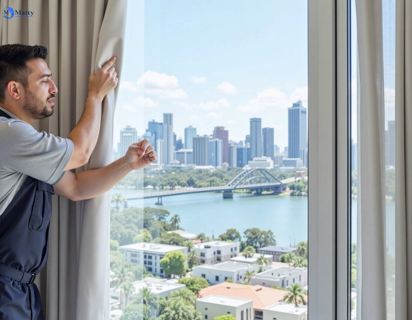 Professional curtain steam cleaning service yaroomba QLD by Matty Curtain Cleaning